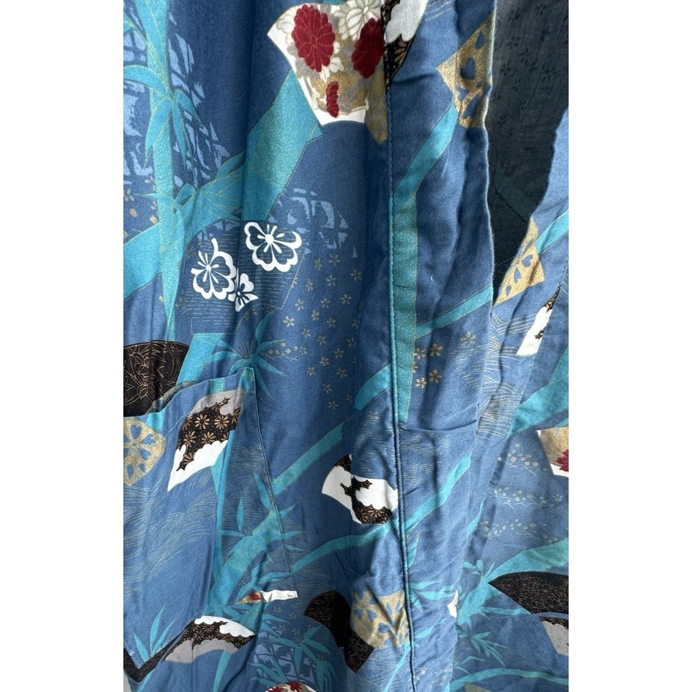 Vintage Japanese Cotton House Robe Yukata Style Made in Japan 46" Chest - Picture 2 of 6